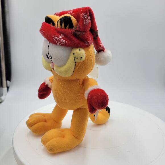 Garfield Christmas 11" Santa Hat Suction Cup Plush Stuffed Animal Russell Stover - Picture 7 of 7
